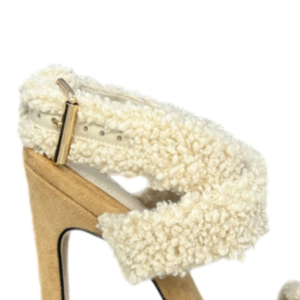 Good American Sherpa Sandals Heels Size 7 - Picture 7 of 7